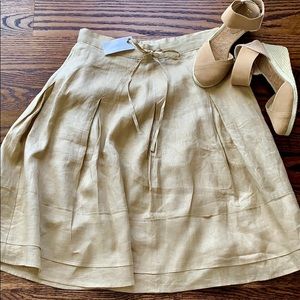 Banana Republic 100% linen tan skirt